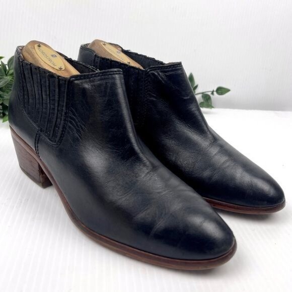 Madewell The Spencer black leather low ankle Chelsea Boots size 7.5